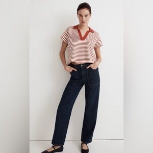 Madewell Striped Red and White Women's Top